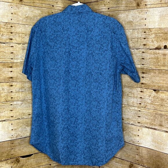 PLAINS WESTERN WEAR PAISLEY WESTERN CUT SHORT SLEEVE PPEARL SNAP WESTERN WEAR - Picture 2 of 3